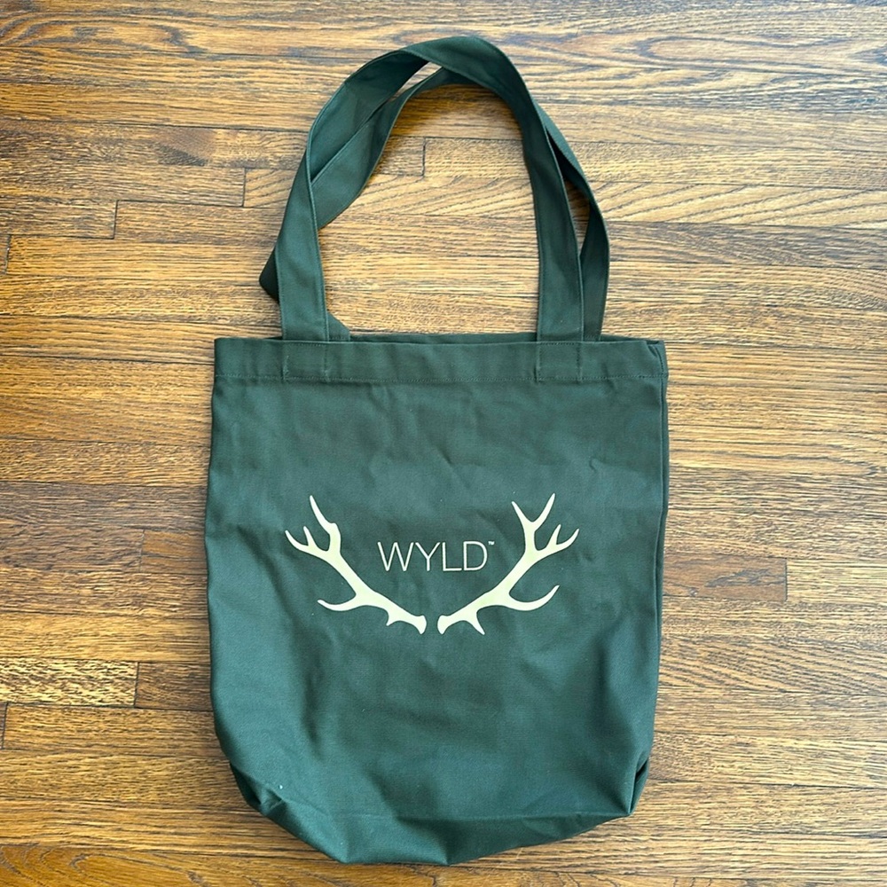 Olive Green Cotton Tote Bag 15”x16”